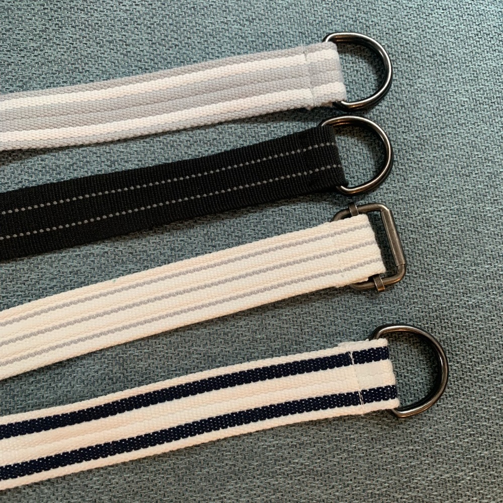Canvas D ring belts. Men’s or Women’s